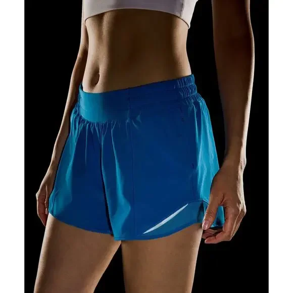 Lululemon Hotty Hot Short LR Short 4" Size 6 Poolside Blue NWT - Picture 5 of 8